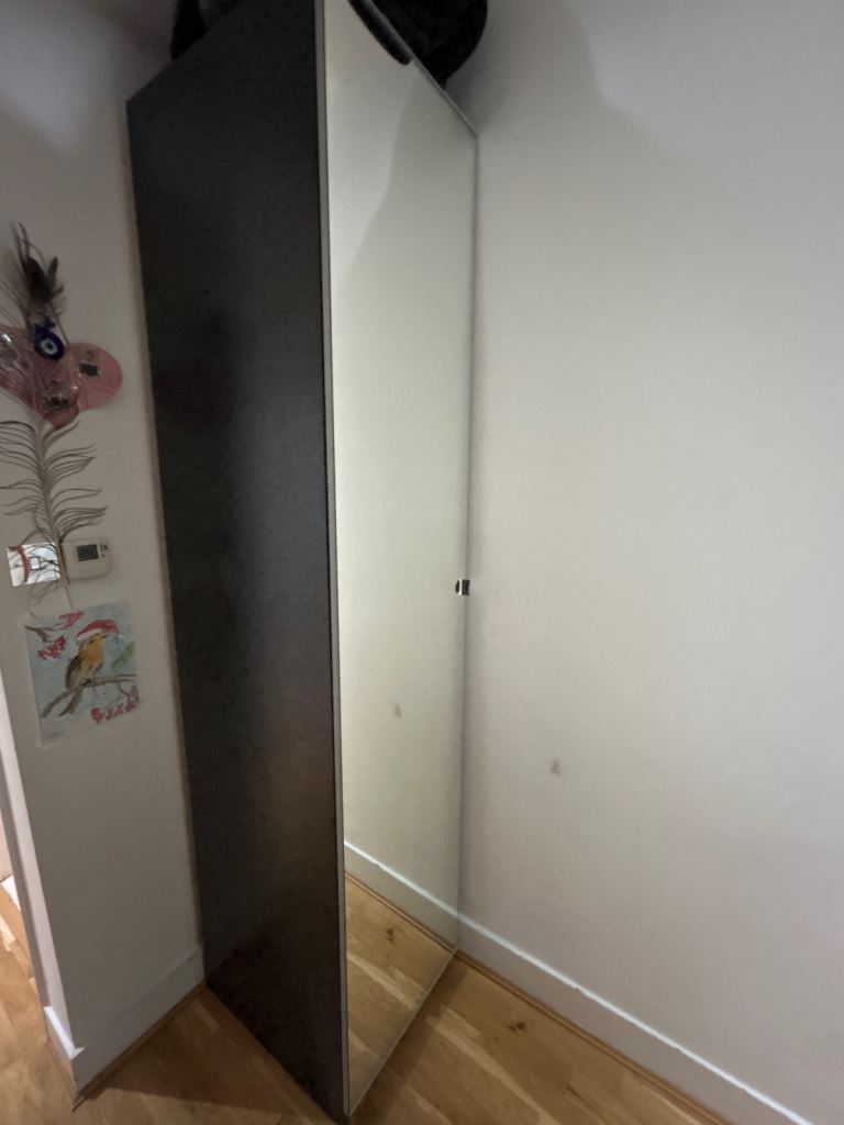 Pax shoe wardrobe black mirror 7 shoe racks