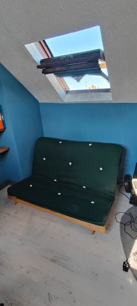 Green Futon Sofa Bed - Good Condition