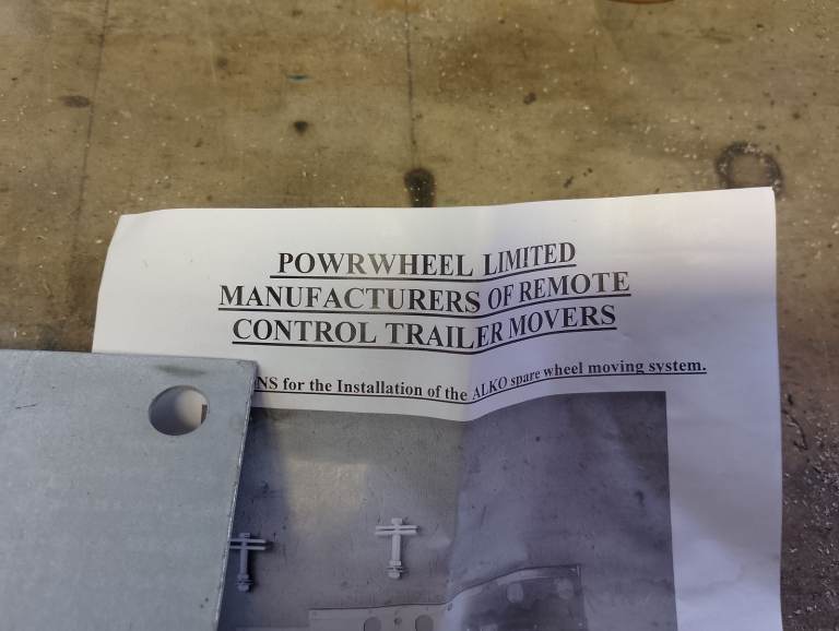 Alko caravan spare wheel relocation brackets 