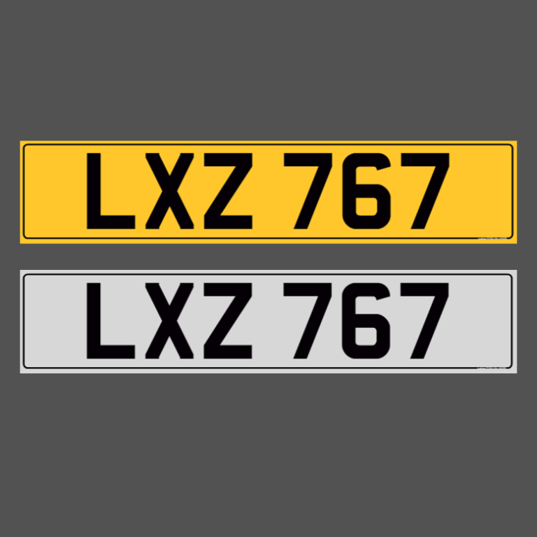 LXZ 767 - Dateless Cherished Registration Number Plate