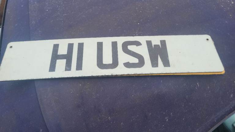 Private registration plate