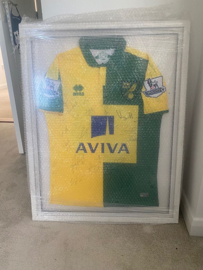 Signed Norwich Football Shirt for sale 