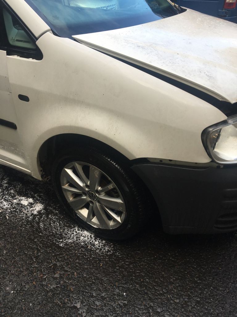 Vw caddy front end bonnet wings headlights 