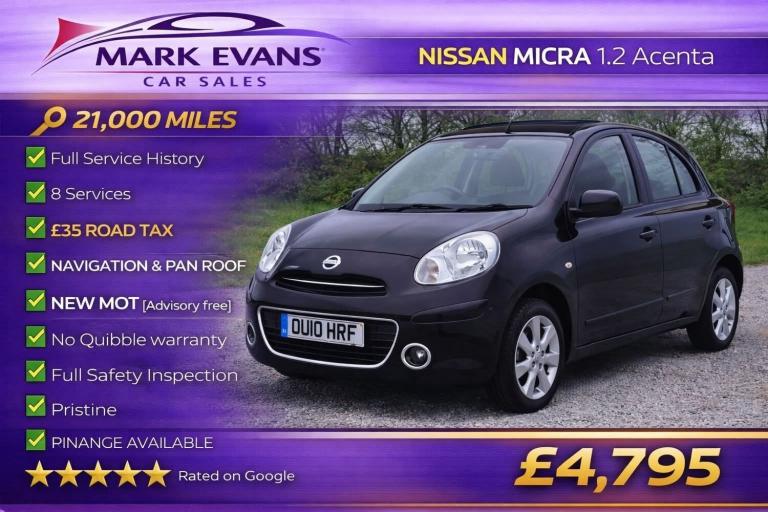 2010 Nissan Micra 1.2 Acenta 5dr HATCHBACK Petrol Manual