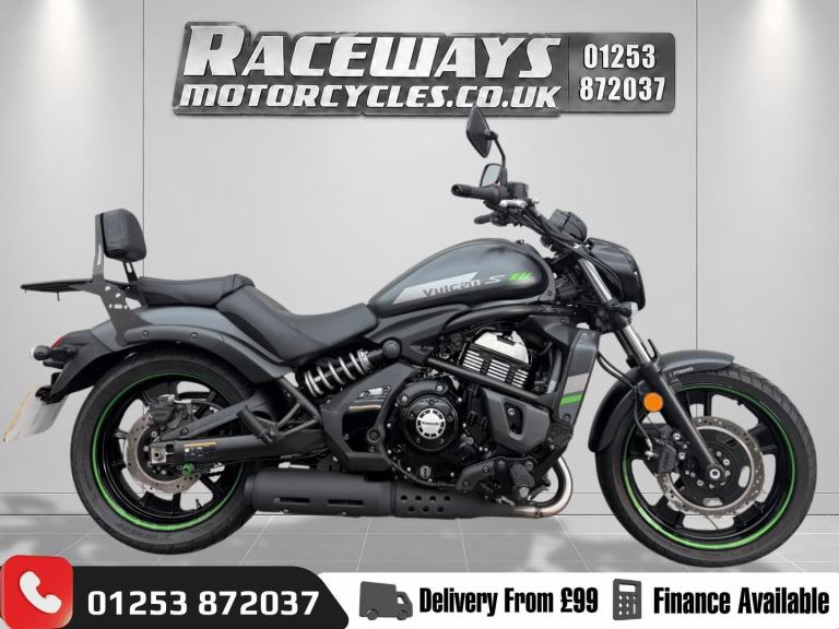 KAWASAKI VULCAN S 2023 23 REG 1,618 MILES BLACK USED MOTORCYCLE 649CC