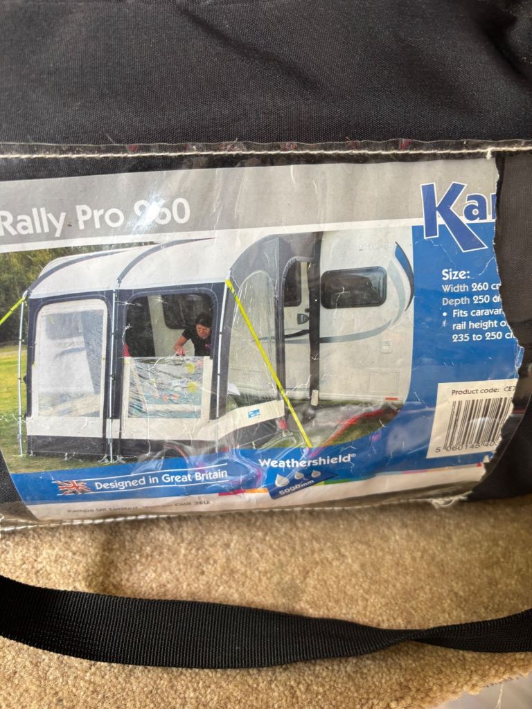 Rally Pro 2.6m awning for caravan