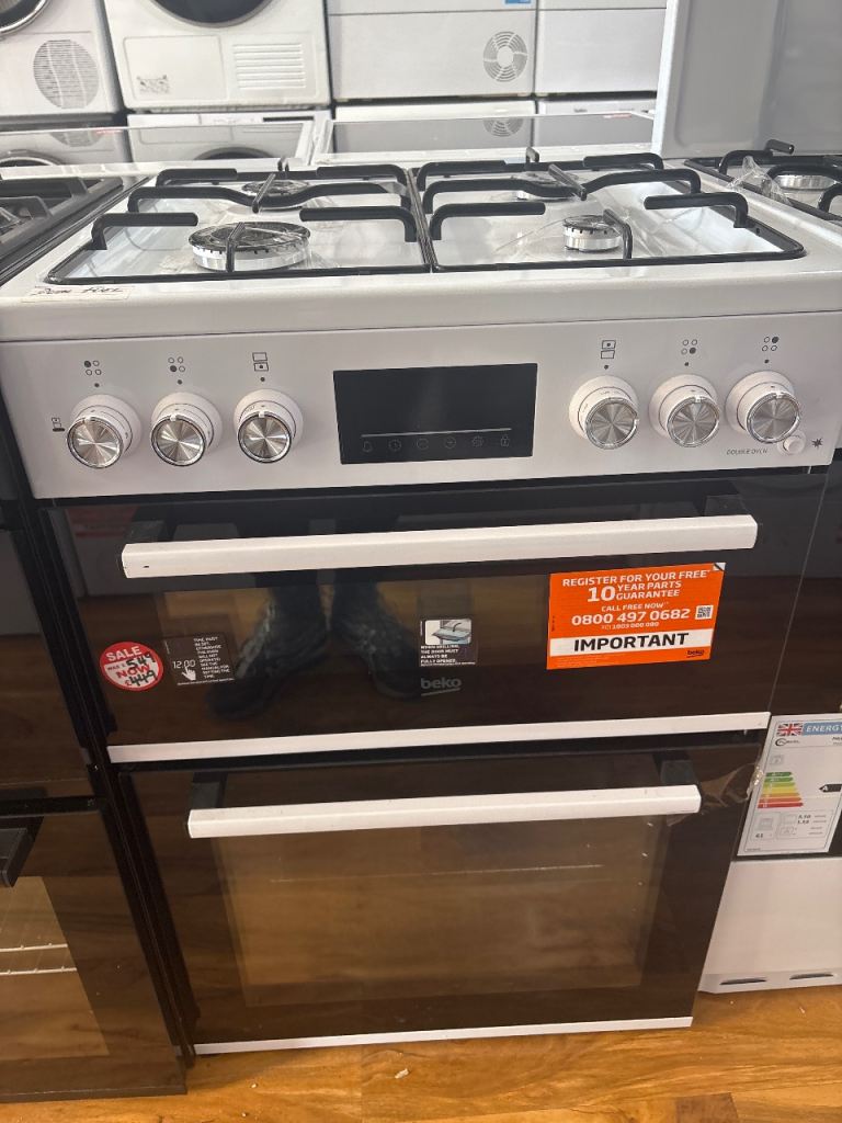 🫣NEW🫣BEKO DUELFUEL WHITE COOKER RRP£549 OUR PRICE£449 CAN DELIVER AND INSTALL BEST DEAL