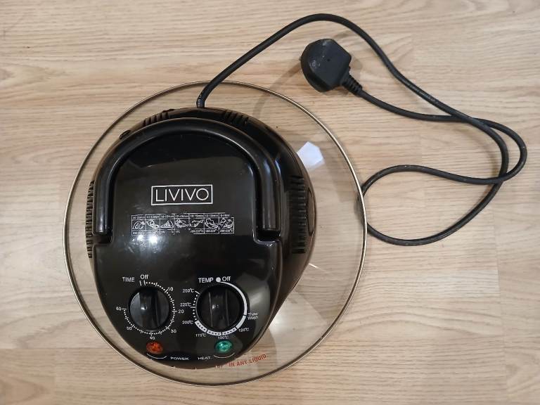 LIVIVO 17L Halogen Oven – Black, Good Condition