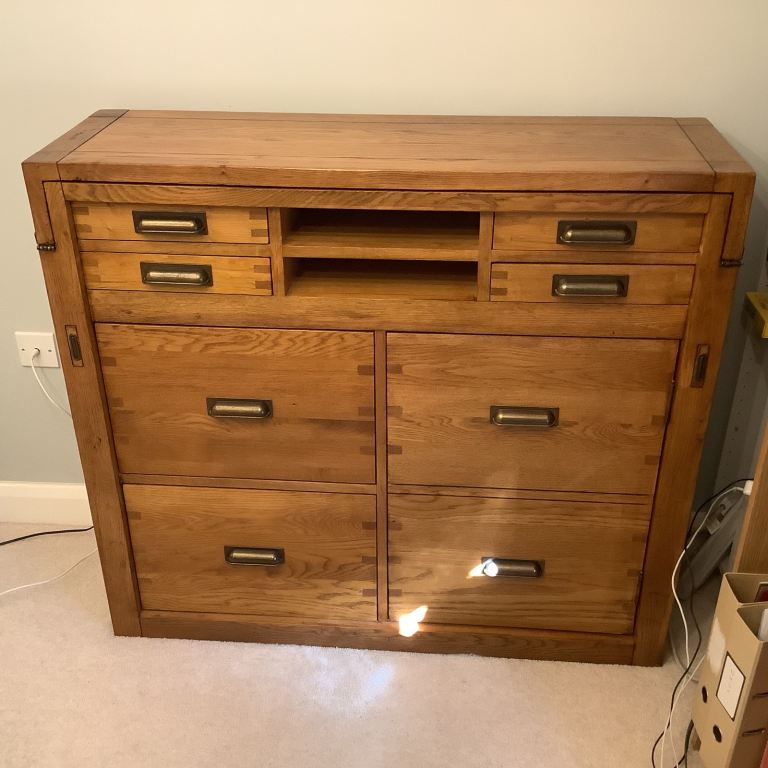 TR Hayes of Bath Solid Oak Bureau Desk 