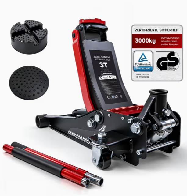 3T Double Cylinder Horizontal Hydraulic Jack.