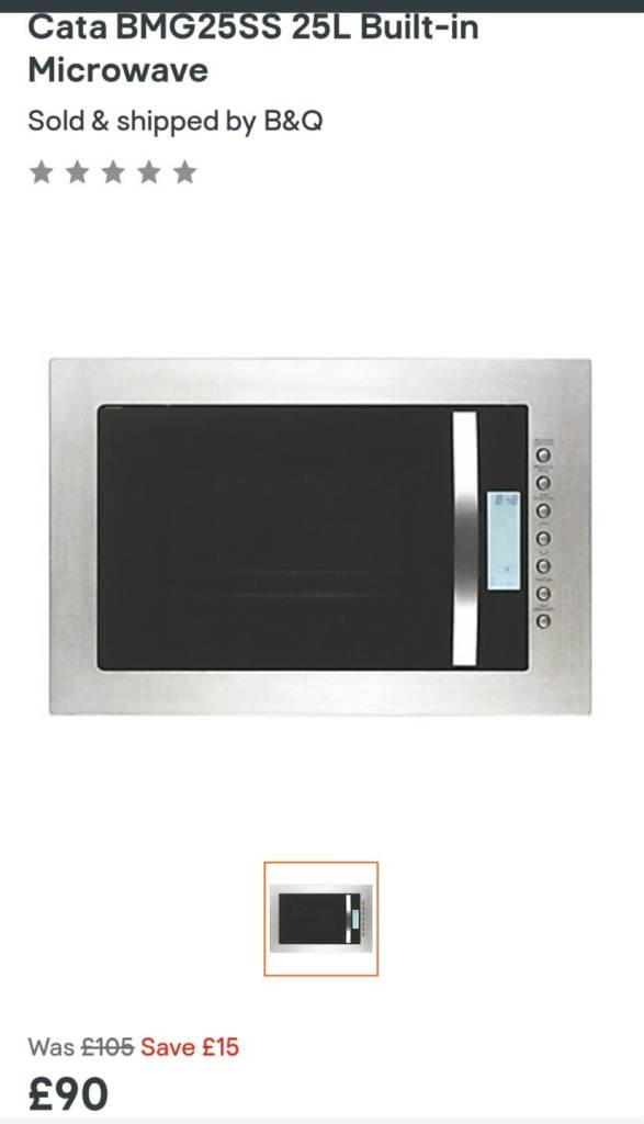 Brand new 900w built-in microwave 