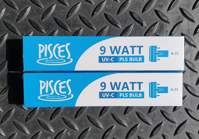 REDUCED - New Pisces 9W UV-C PLS Bulb G-23 - Two Pack for Pond Filters