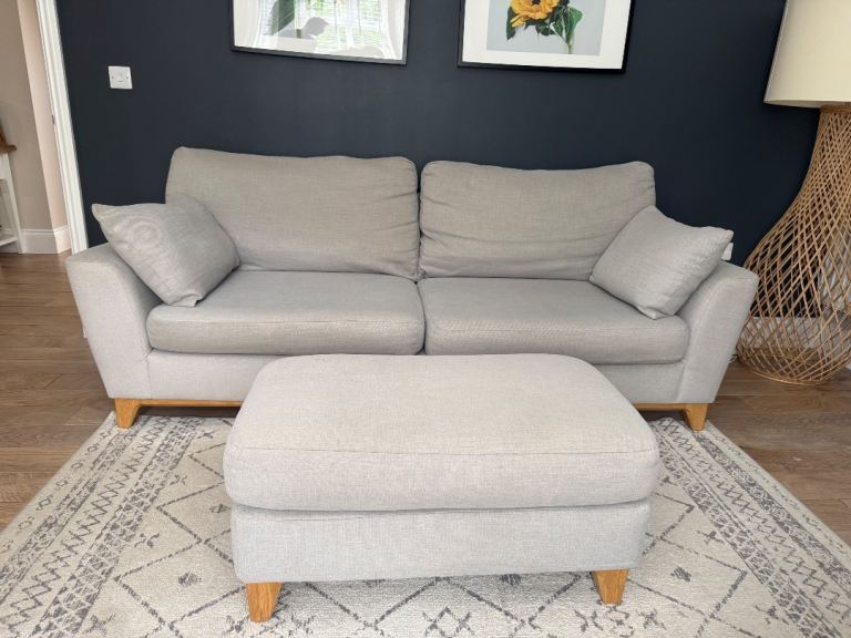 ERCOL 4 seater sofa and foot stool