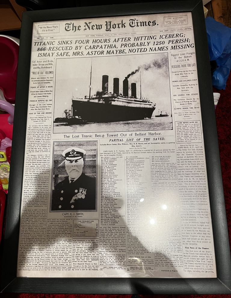 Large Titanic Framed photo