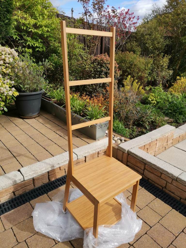 Bamboo chair / shelf/ towel rail