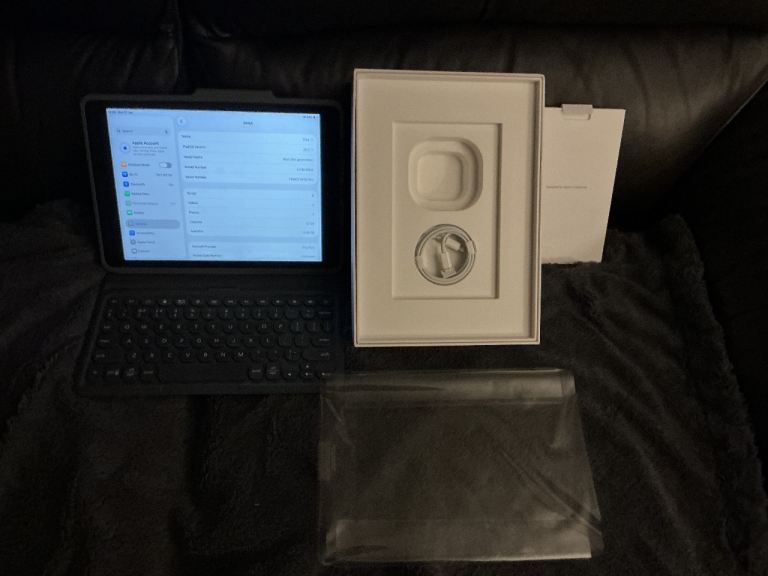 iPad 8th gen with Zagg illuminated keyboard case,