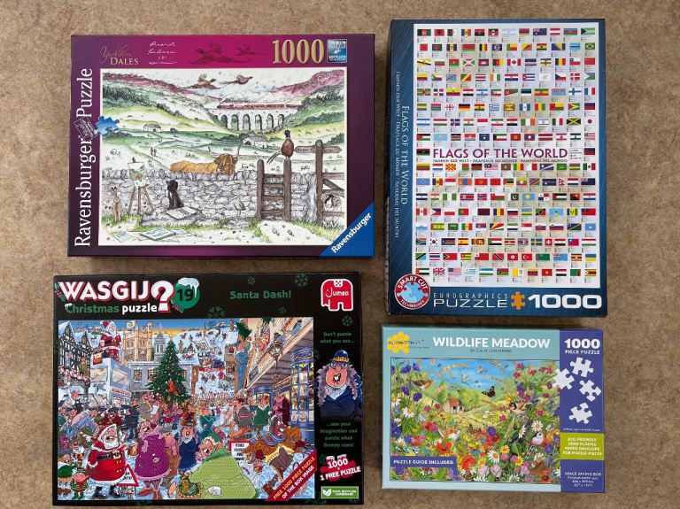 4  x 1000 piece JIGSAW PUZZLES 