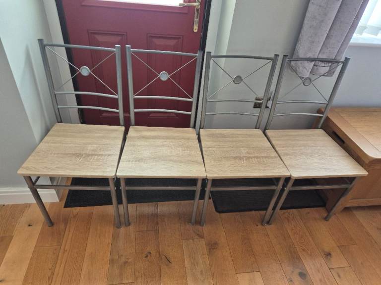 Compact Dining Table and Four Chairs Set