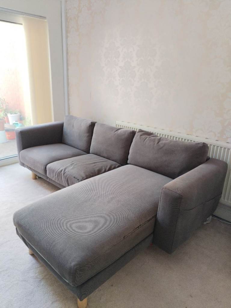 Ikea Grey chaise Lounge Sofa - FREE