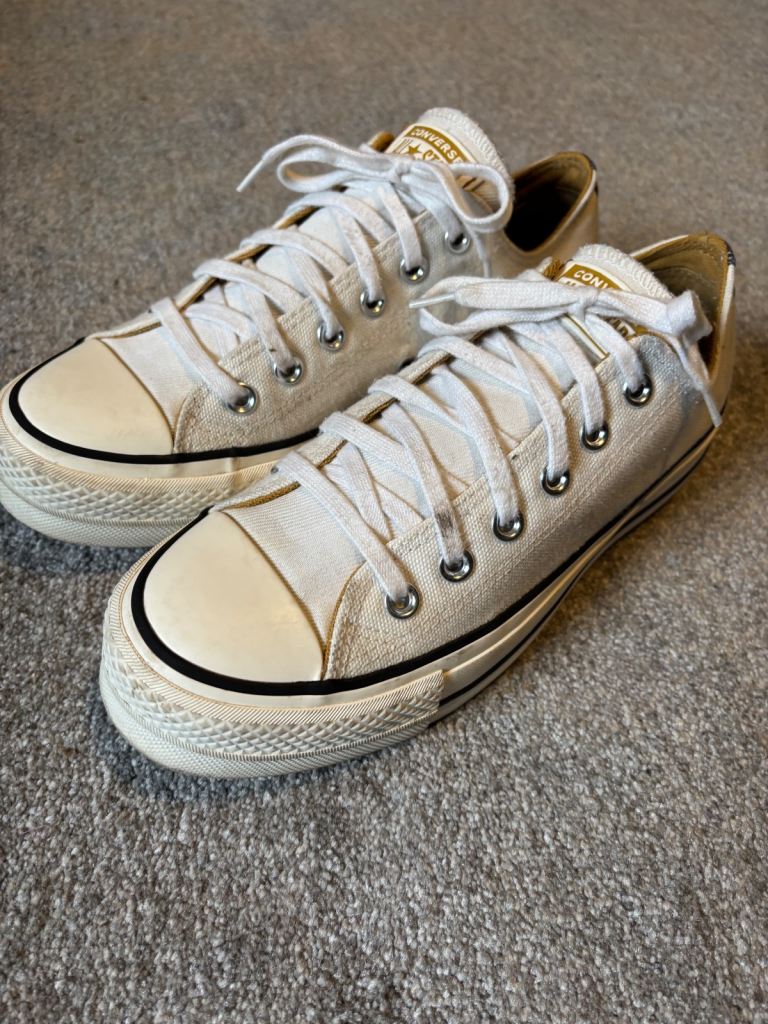 Converse All Stars Size Uk 6 Chunky Sole Great Condition White