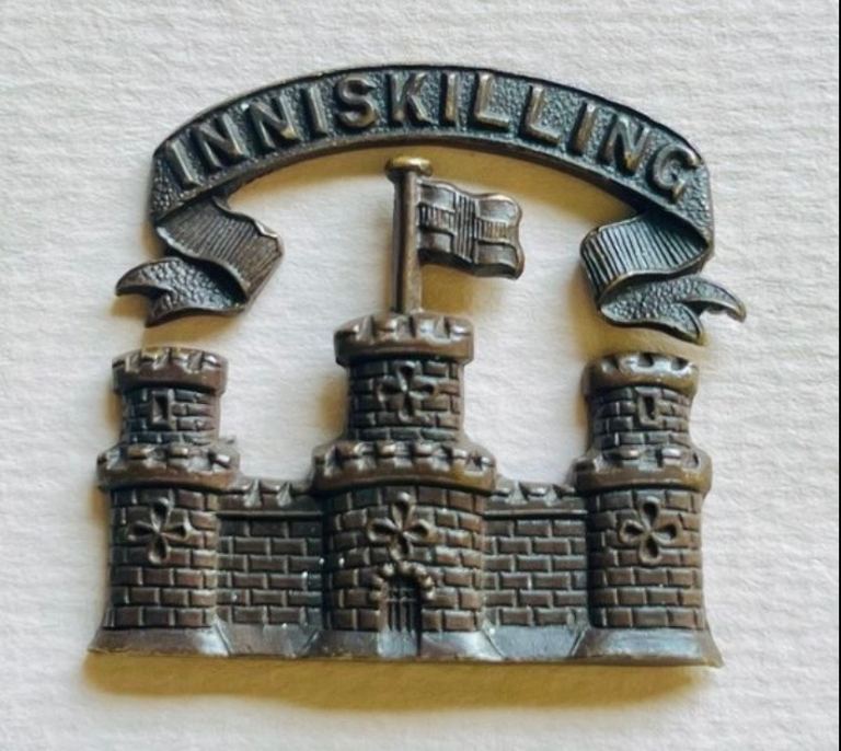 Extremely Rare 1927 Officer’s Service Dress Cap Badge Royal Inniskilling Fusiliers 
