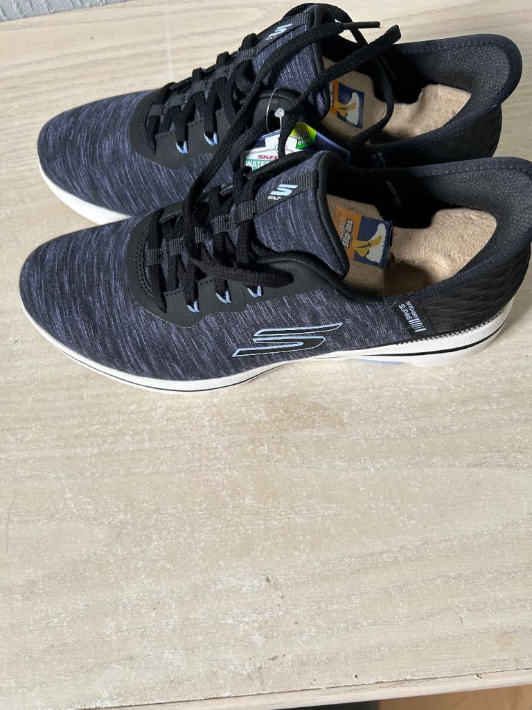 Skechers Go Walk Workout Walker Trainers - Black, New