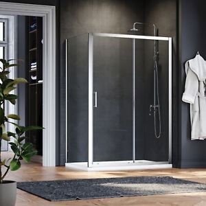 New 8mm Sliding Door Shower Enclosure + Tray 1700 x 700mm RRP £600 Our Price £540