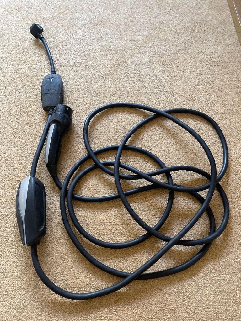 TESLA HOME CHARGER / GRANNY CABLE 3 PIN UK PLUG 2012-2020 UNTESTED