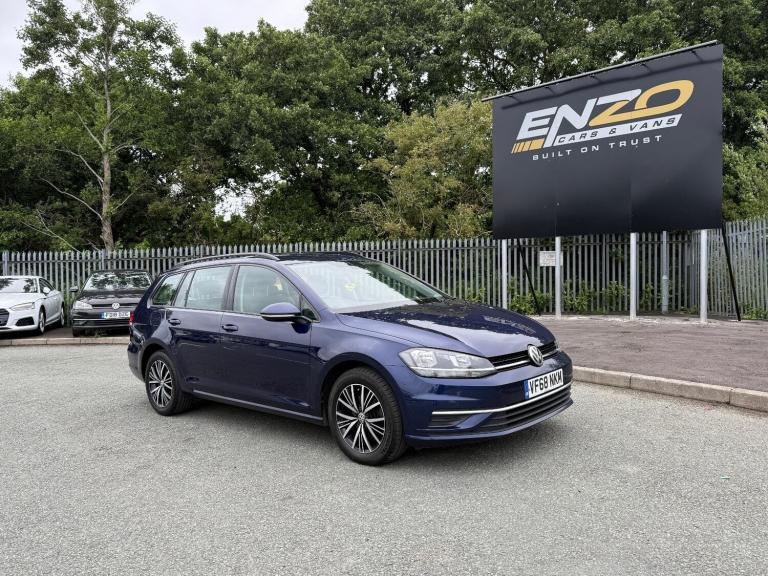 2019 68 REG VOLKSWAGEN GOLF SE NAVIGATION 1.6TDI 115 BHP ESTATE BLUE EURO 6 ULEZ