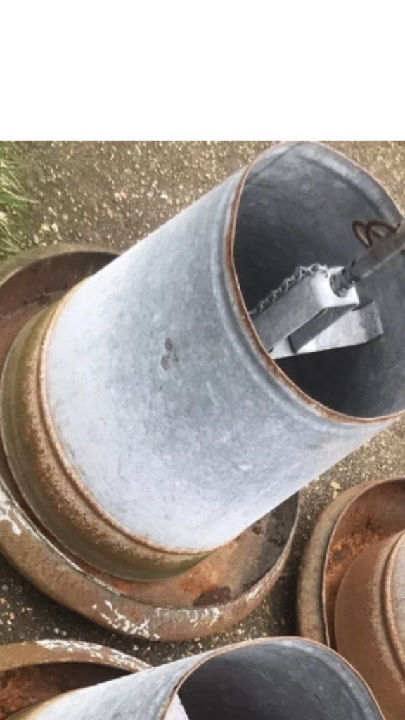 Chicken Hen Poultry Tube Feeder ONE 16inchDiameter 18inchHigh Galva Hopper