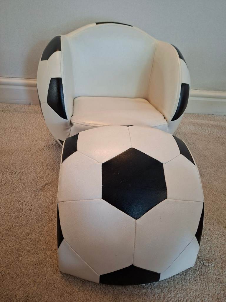 Kids Football Chair and Matching Footstool