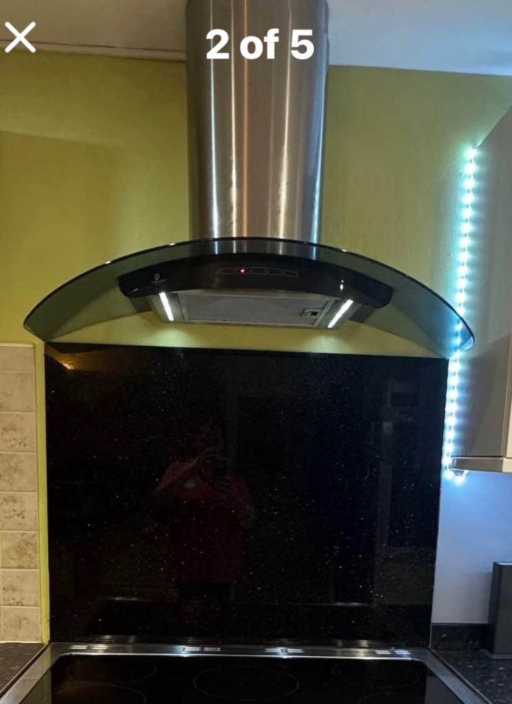 Kitchen Hood Extractor Fan Stainless Steel & Black £40!