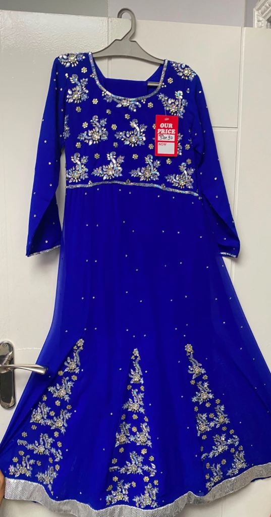 Royal blue maxi dress 30 size