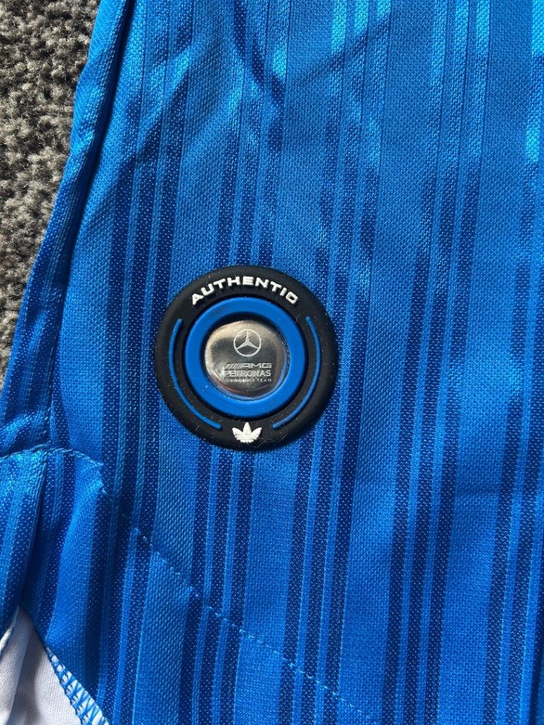 NEW Adidas Mercedes-AMG Petronas F1 Team Blue Football Shirt