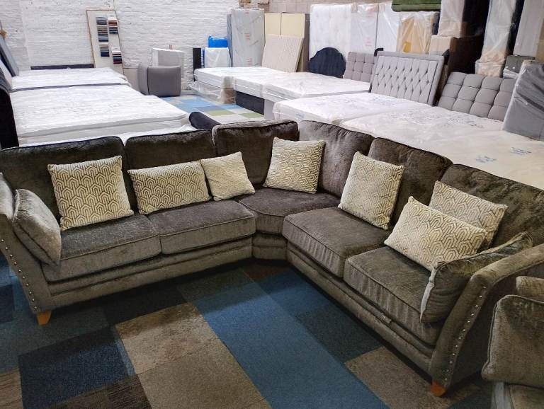 Large 5 seater corner sofa with matching armchair only £399