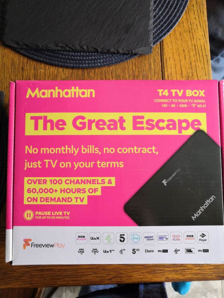 NEW Manhattan TV Freeview Play 4K Box