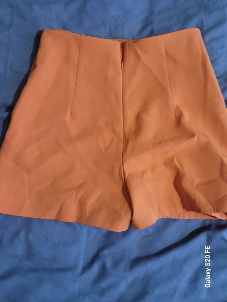  Preloved Primark UK 10 Orange Wrap Skort/Shorts | Used Condition | Open to Offers! 
