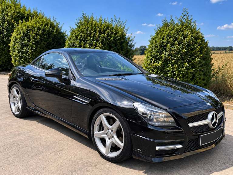 2014 63 MERCEDES BENZ SLK250 AMG SPORT CONVERTIBLE 2.1 DIESEL AUTO BLACK 204BHP