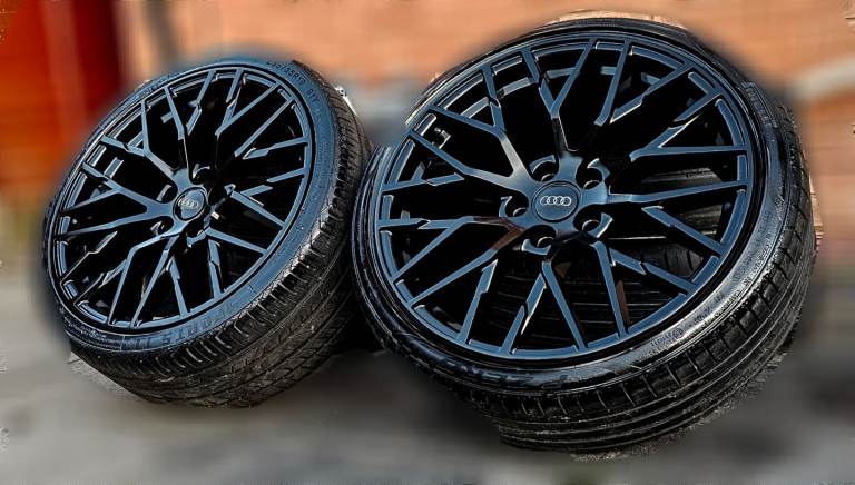 **19" AUDI ALLOY WHEELS PCD 5X112 VW PASSAT CADDY GOLF R AUDI RS3 A3 S3 A4 SEAT LEON CUPRA K1 BLACK