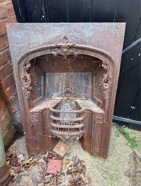 Reclaimed Victorian Cast Iron Fireplace Insert