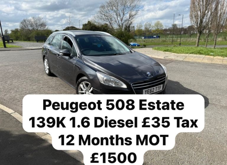 Peugeot 508 Active SW HDi 1.6 Diesel – Black – £35 Road Tax 12 Months MOT HPI Clear 5 Door 