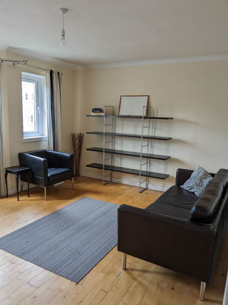 Black Leather Sofa and Armchair Set (sofa covers included for free!)