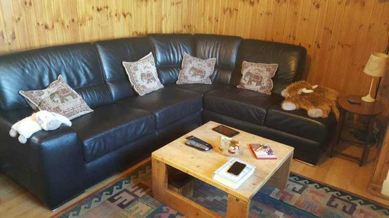 Black corner sofa