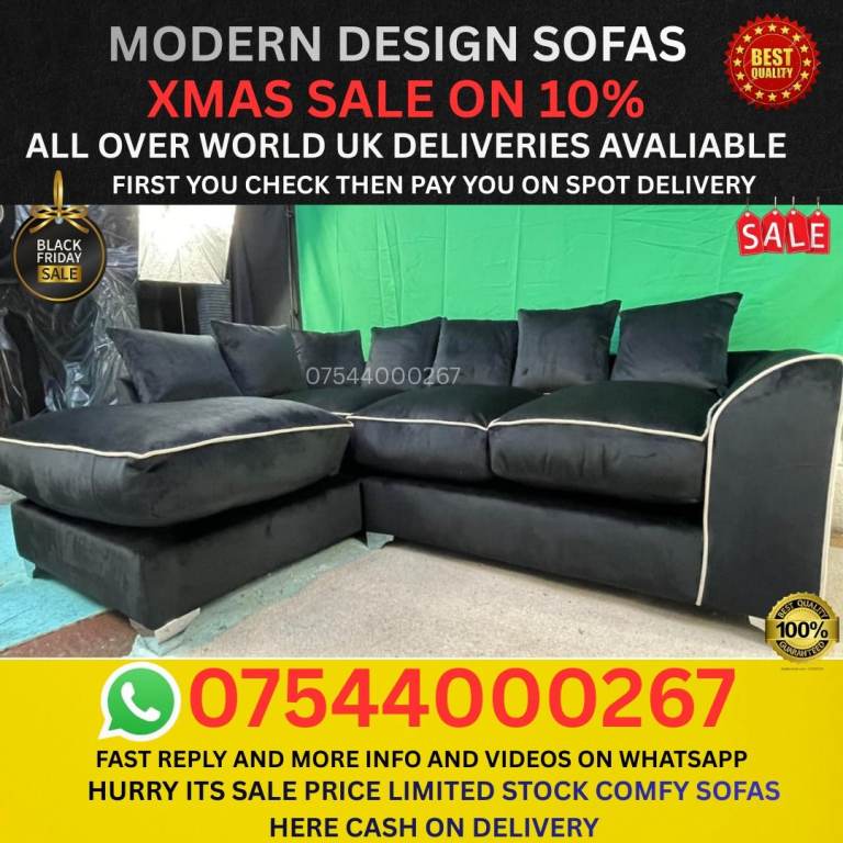 Modern Seating plush Sofas – New Condition