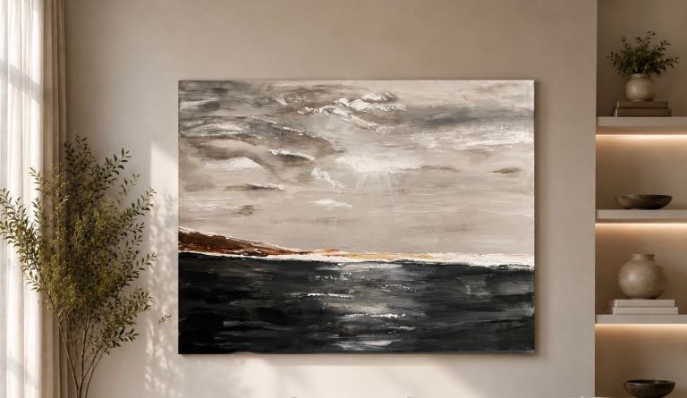 Large Abstract Seascape Canvas Wall Art
