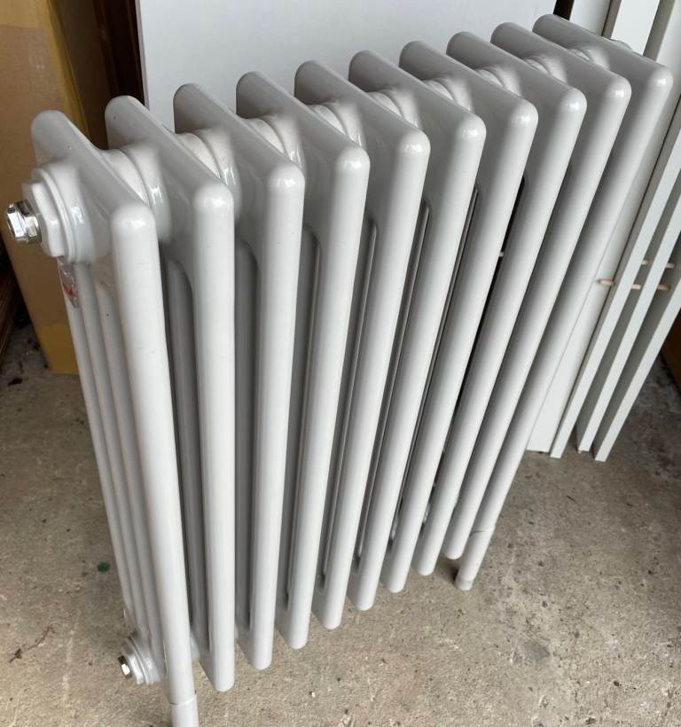 Grey 4 Column Designer Radiator