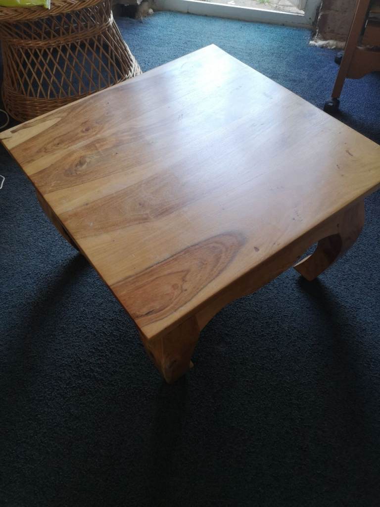 Mango wood Chinese inspired lamp table
