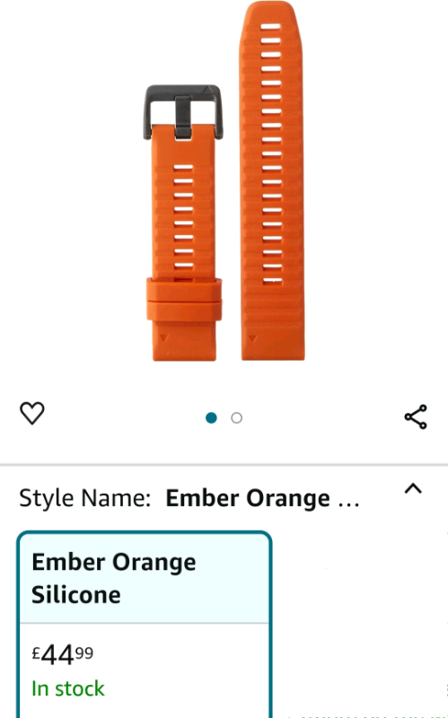 image for Bnib orange easy clip replacement straps