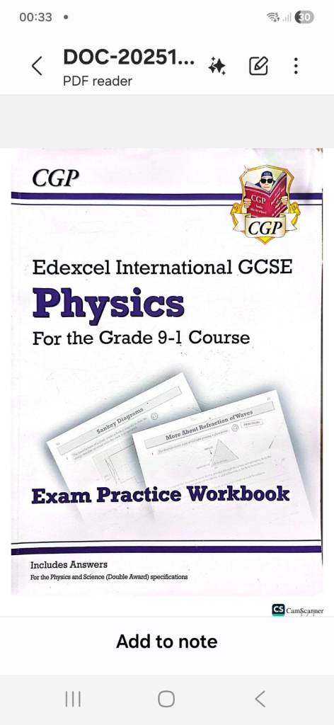 Edexcel International GCSE Physics for the grade 1-9 course