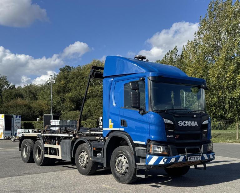 2022 72 plate Euro 6 Scania P410 XT 8X4 32t Hookloader